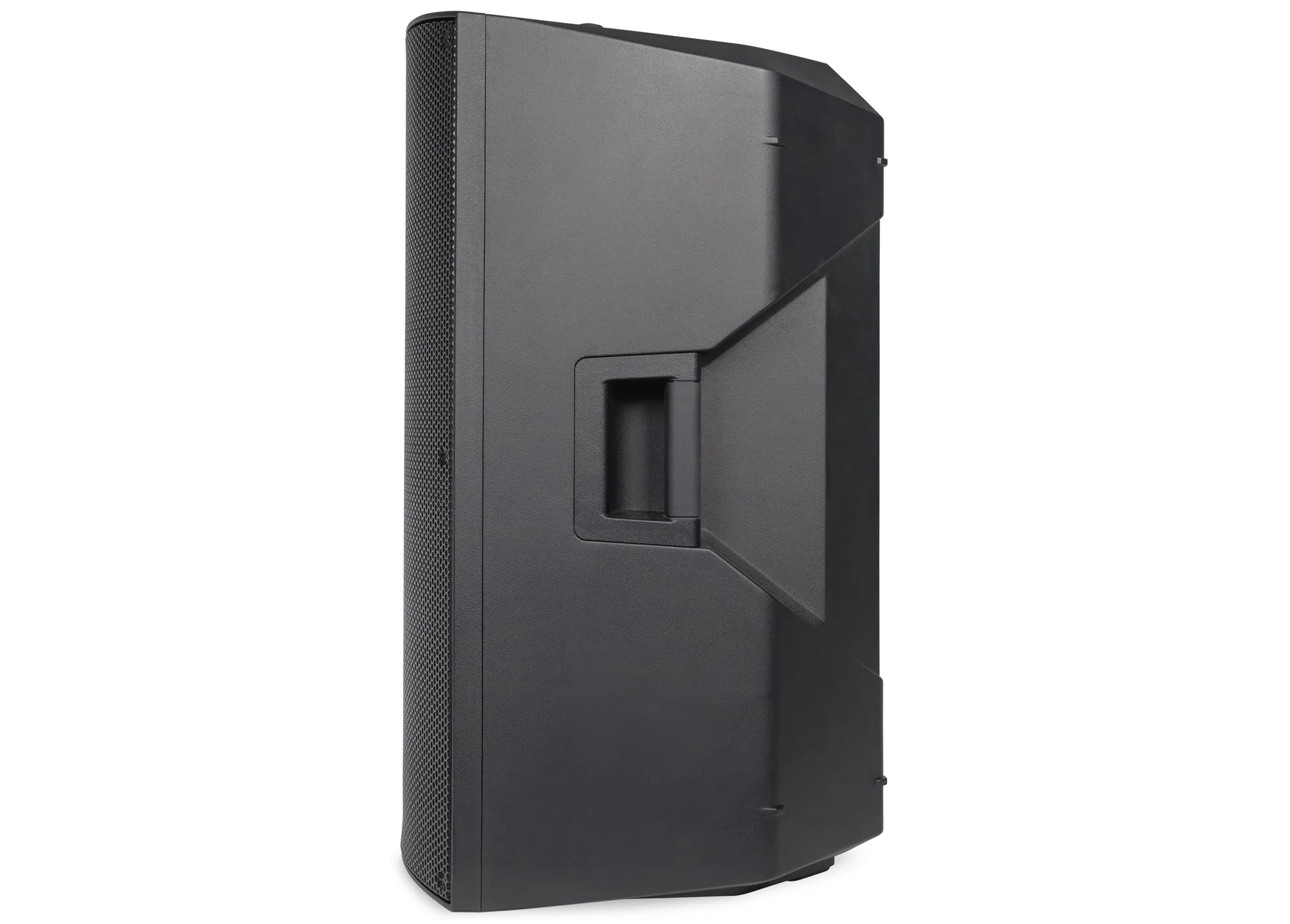 Pure Resonance Audio A115 600W 15 Inch 2-Way Bluetooth Speaker
Black speaker holder side view on a white background