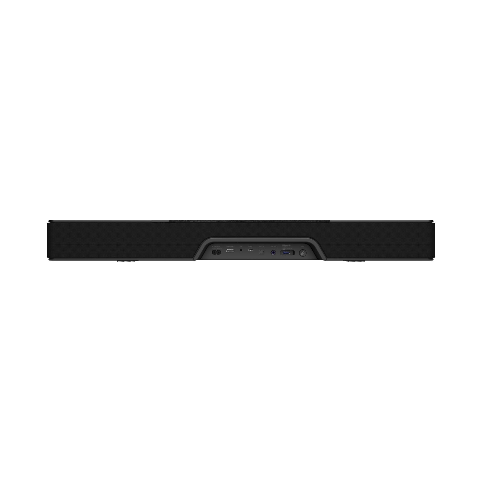 Klipsch Flexus CORE 100 2.1 Dolby Audio Soundbar Built-In Woofers
Black back of soundbar on a white background
