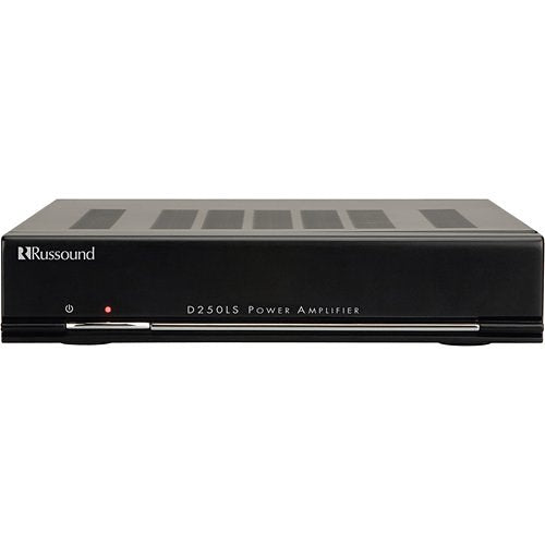 Russound D250LS Amplifier 2 Channel Auto Source Switching
Black power amplifier with 'Russound' branding on a white background