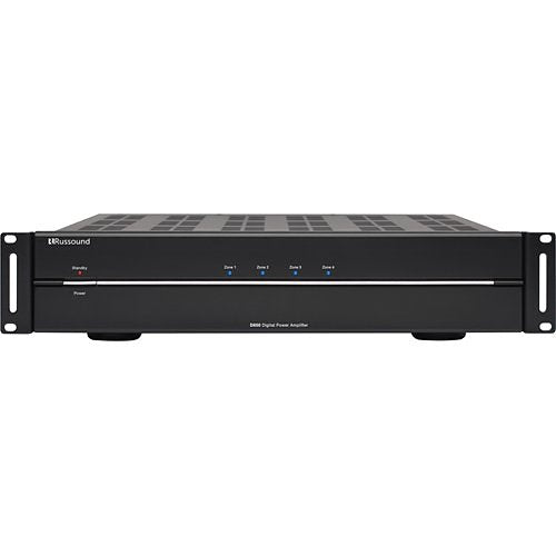 Russound D850 8 Channel Amplifier Class D Rack Mount
Black amplifier with brand logo Russound on a white background