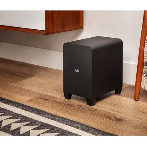 Wireless Sub Polk Audio SIGNA S4 Soundbar on the floor of the living room