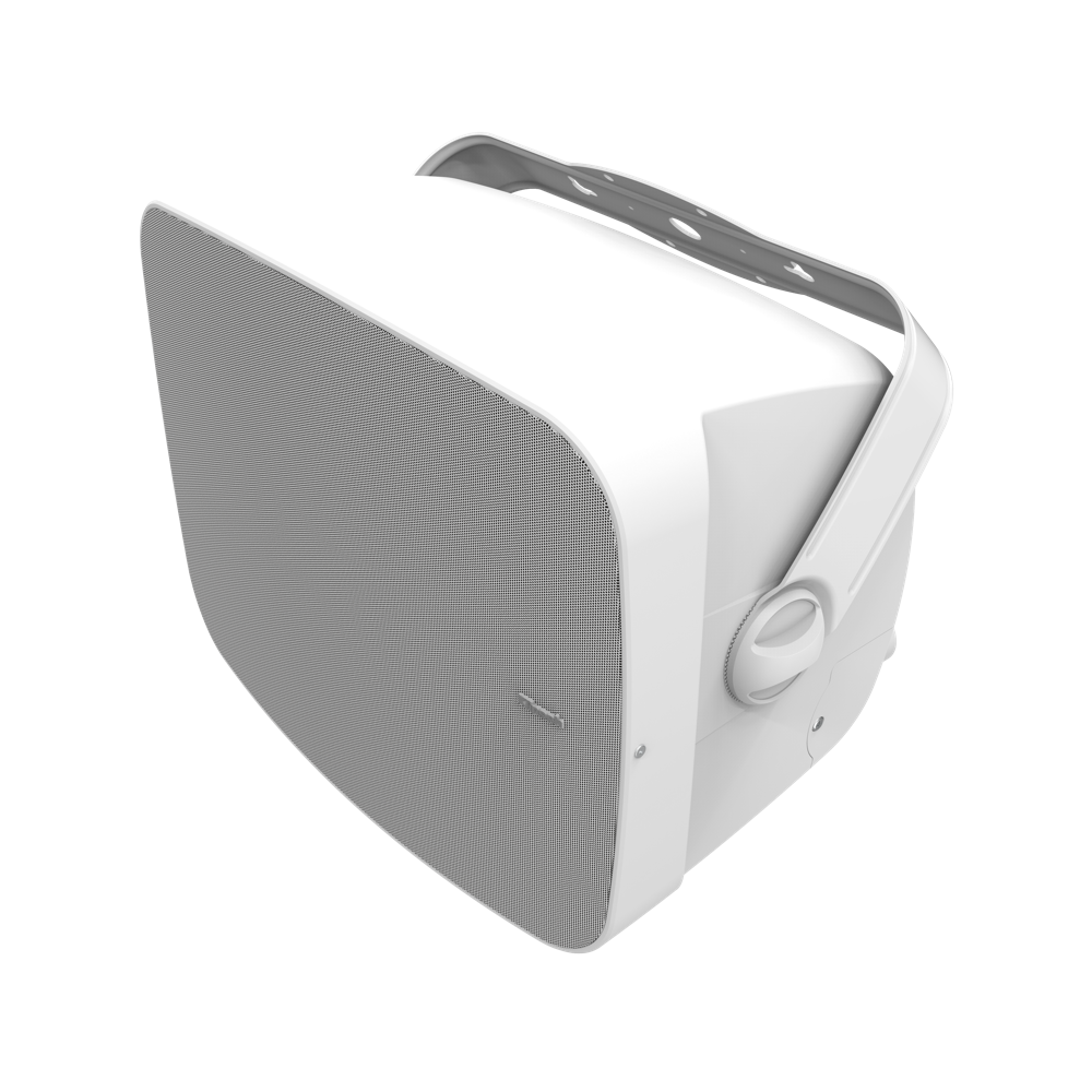 Klipsch RSM-800 8 Inch Outdoor Titanium Speaker All-Weather Pair
White and gray speaker on a white background