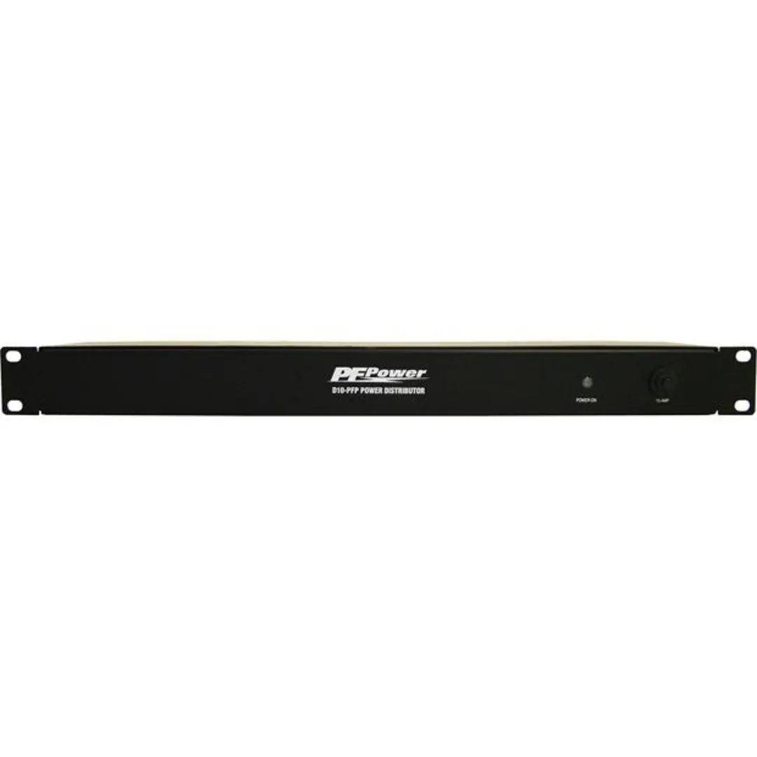 Furman D10-PFP 10-Outlet Rackmount Power Distributor 15A Rated
Black power distribution unit with 'PFC Power' branding on a white background
