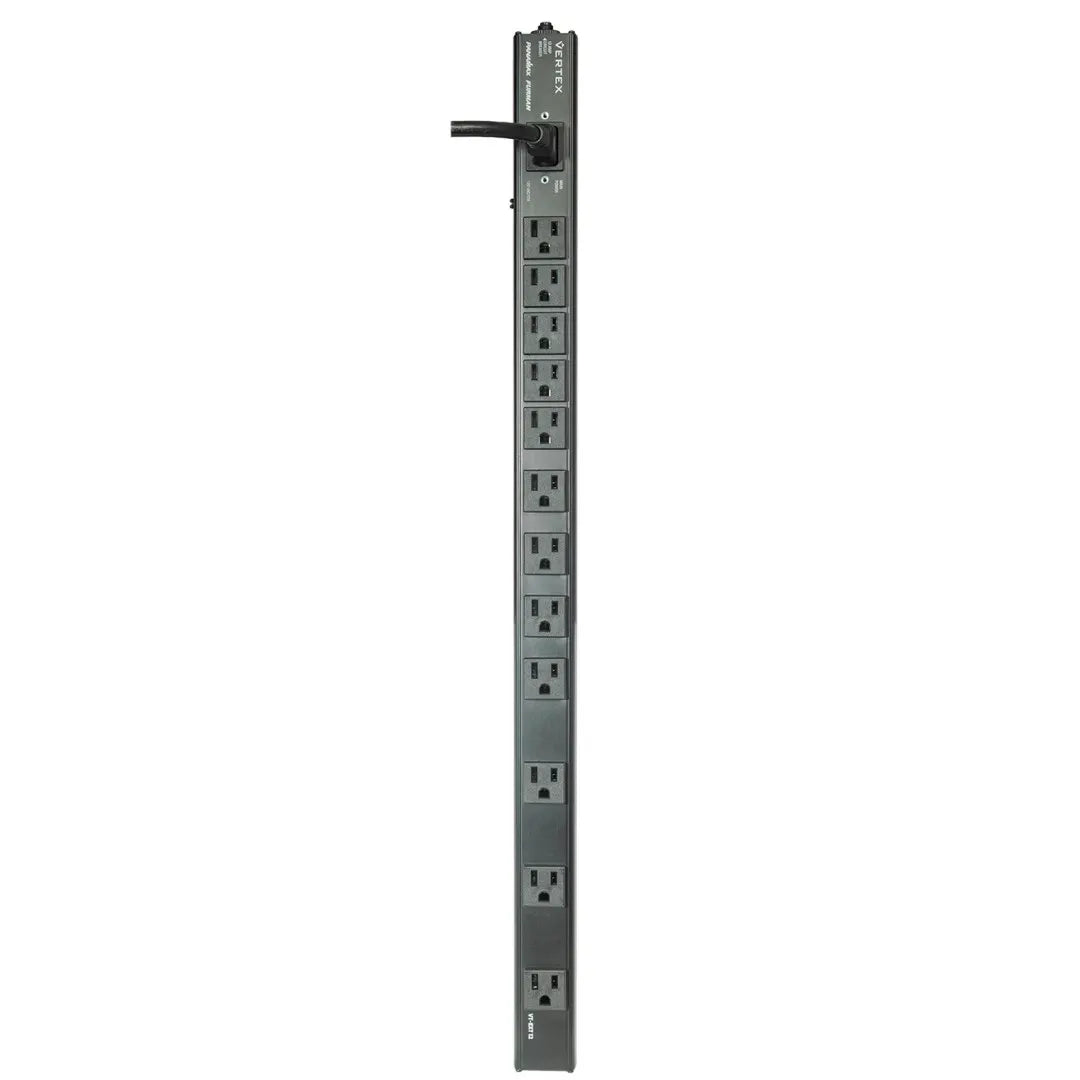 Panamax VT-EXT12 Rack 12-Outlet Vertical Power Strip Extension
Long horizontal power strip with multiple outlets on a white background