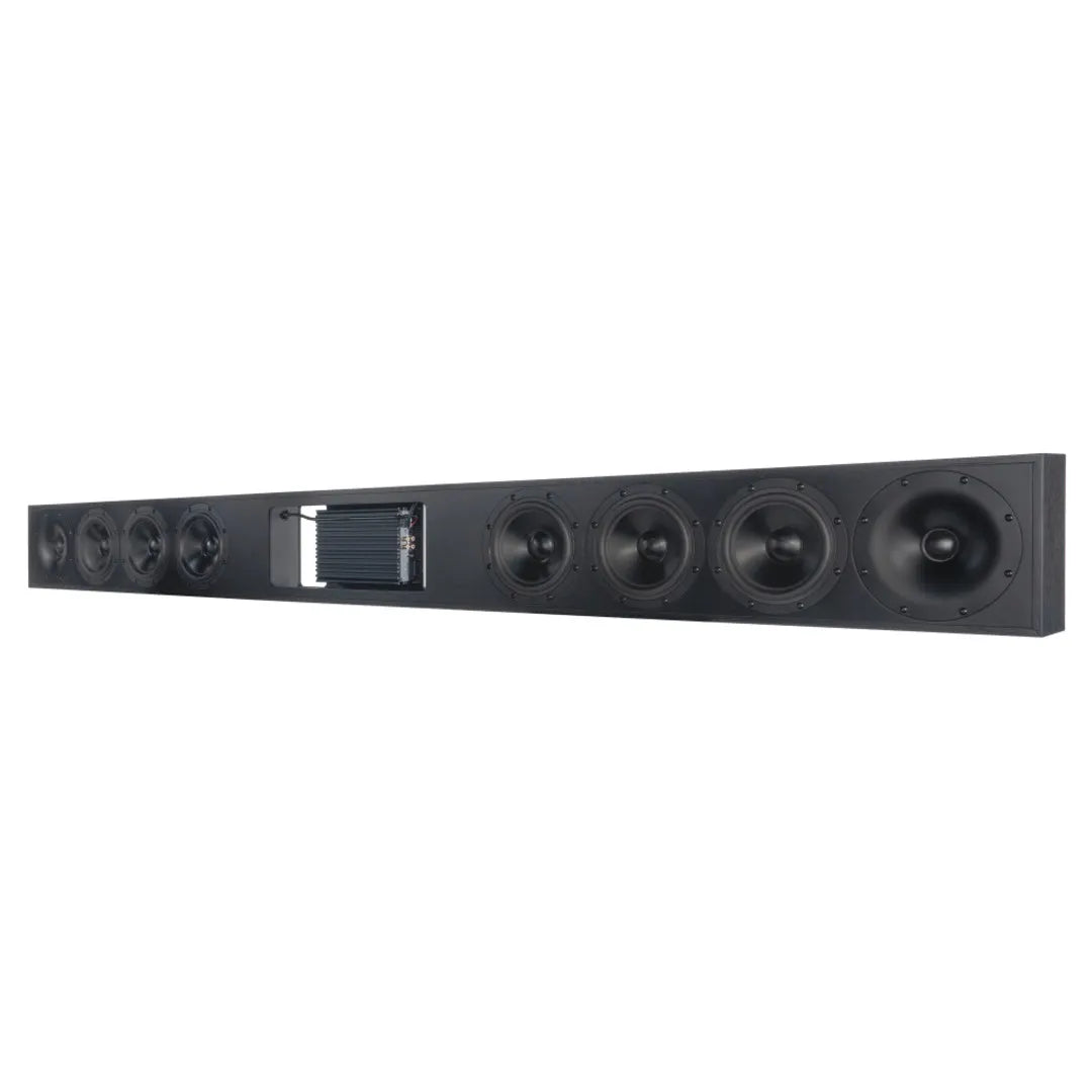 Sonance SBXL-100 Large TV Soundbar System HDMI ARC with Amp
Black and silver network switch on a white background