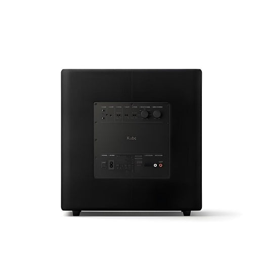KEF Kube12 MIE 12 Inch Powered Sealed Active Subwoofer 300W RMS
Black Subwoofer device with 'KEF' branding on a white background