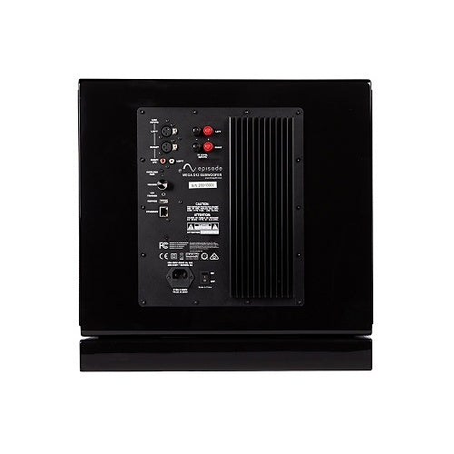 Episode ES-SUB-MEGA-D12-BLK Wireless 12 Inch 1000W Subwoofer back side view connectors