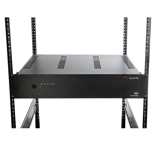 Episode ESA-70V2CH-150W 70V IP Amplifier 150W 2-Channel
Black electronic equipment rack with visible brand logo on a white background