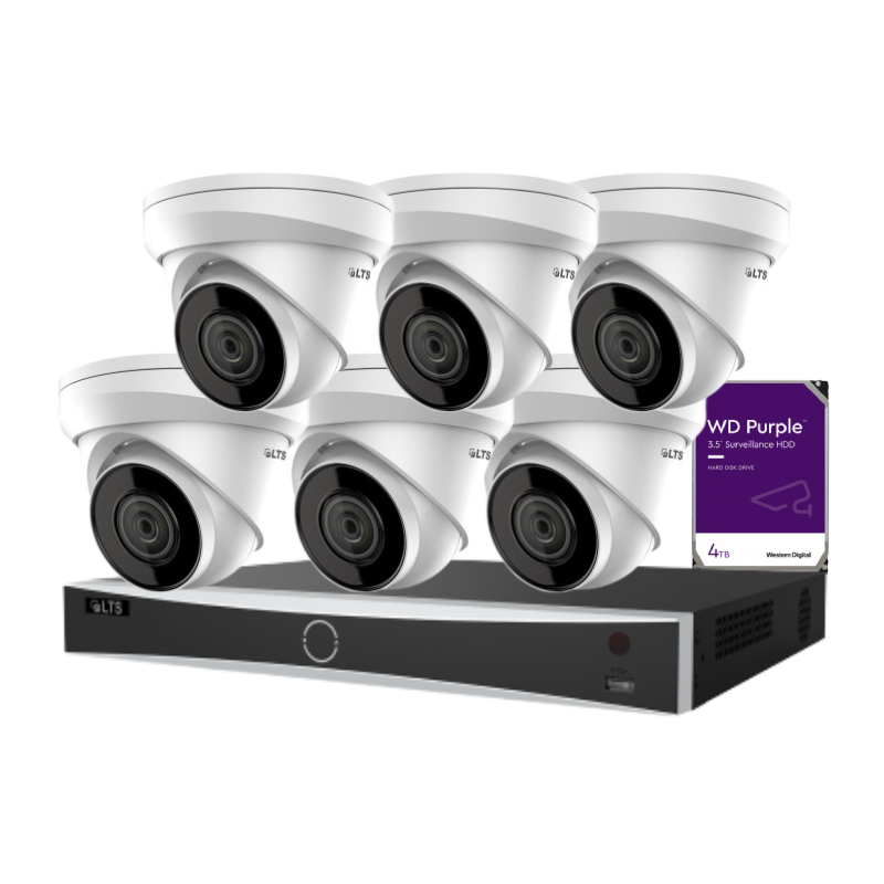 LTS 6-Camera Bundle 8MP Precise Detection 8CH NVR 4TB HDD
