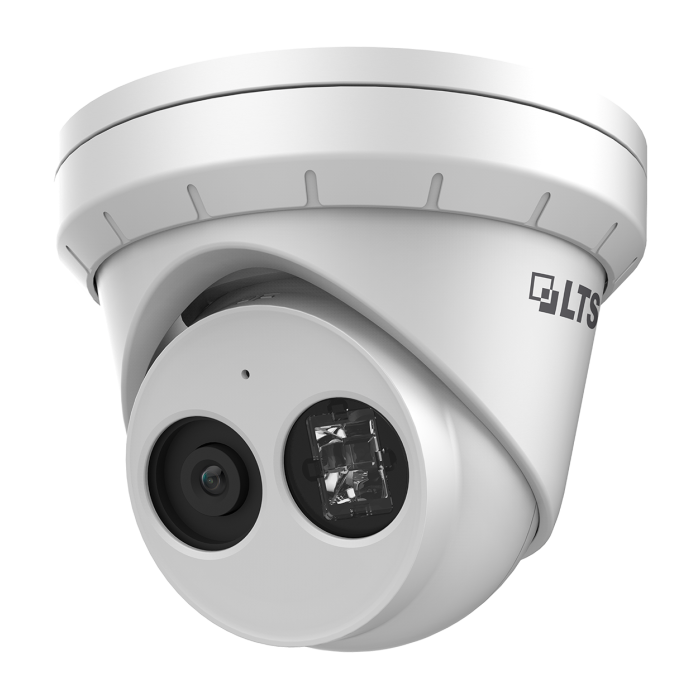 LTS LTCMIP3382W-28MDA 8MP IP Turret Camera 4K WDR Audio MD 2.0 front view
