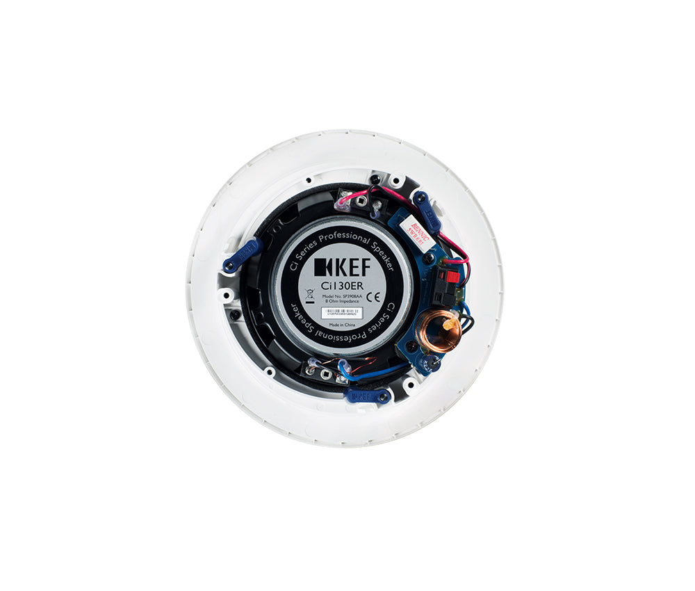 KEF CI130ER 5.25 Inch Compact Round In-Ceiling Single Speaker
KEF ceiling speaker on a white background