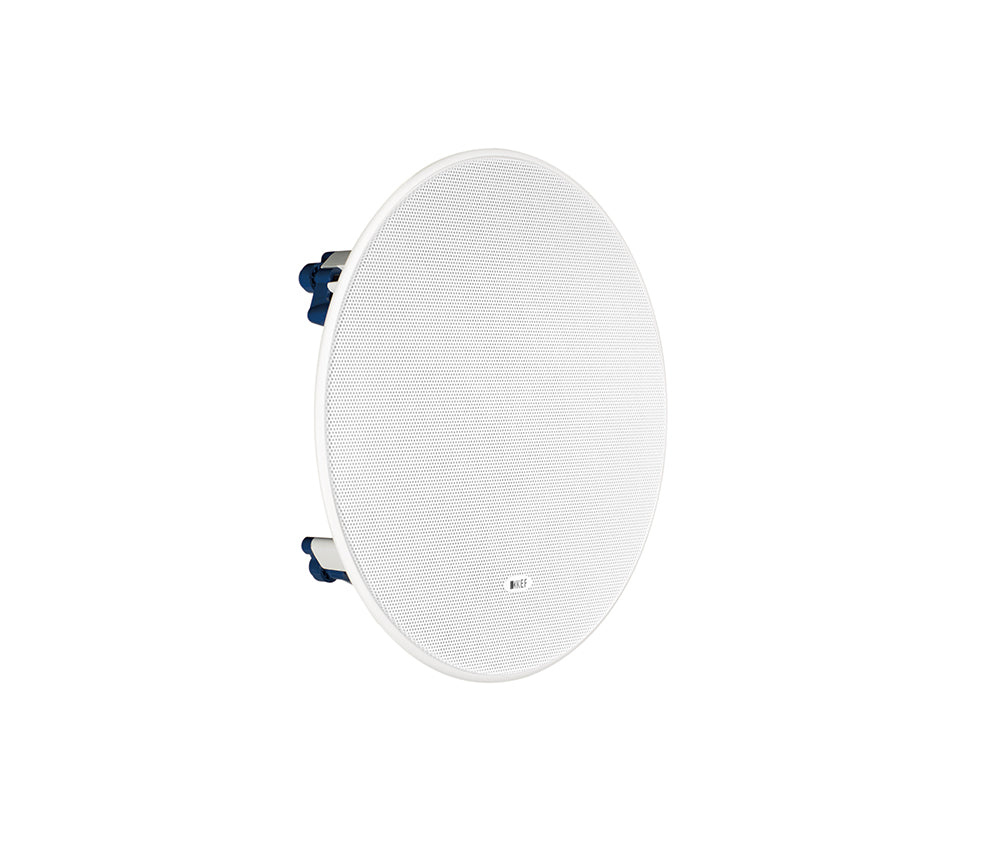 KEF CI130ER 5.25 Inch Compact Round In-Ceiling Single Speaker
White ceiling speaker on a white background