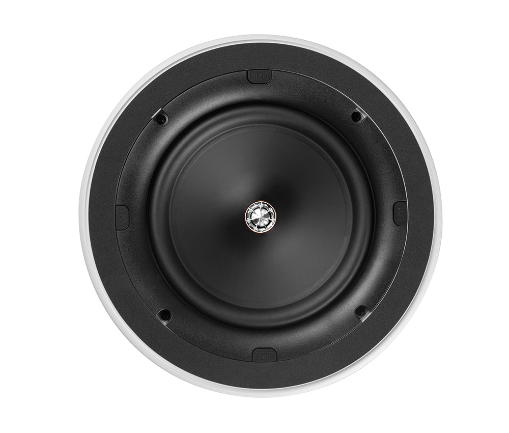KEF CI160.2CR Ci-C Uni-Q 6.5 Inch Round In-Ceiling Speaker Single
Round black speaker with silver logo on a white background