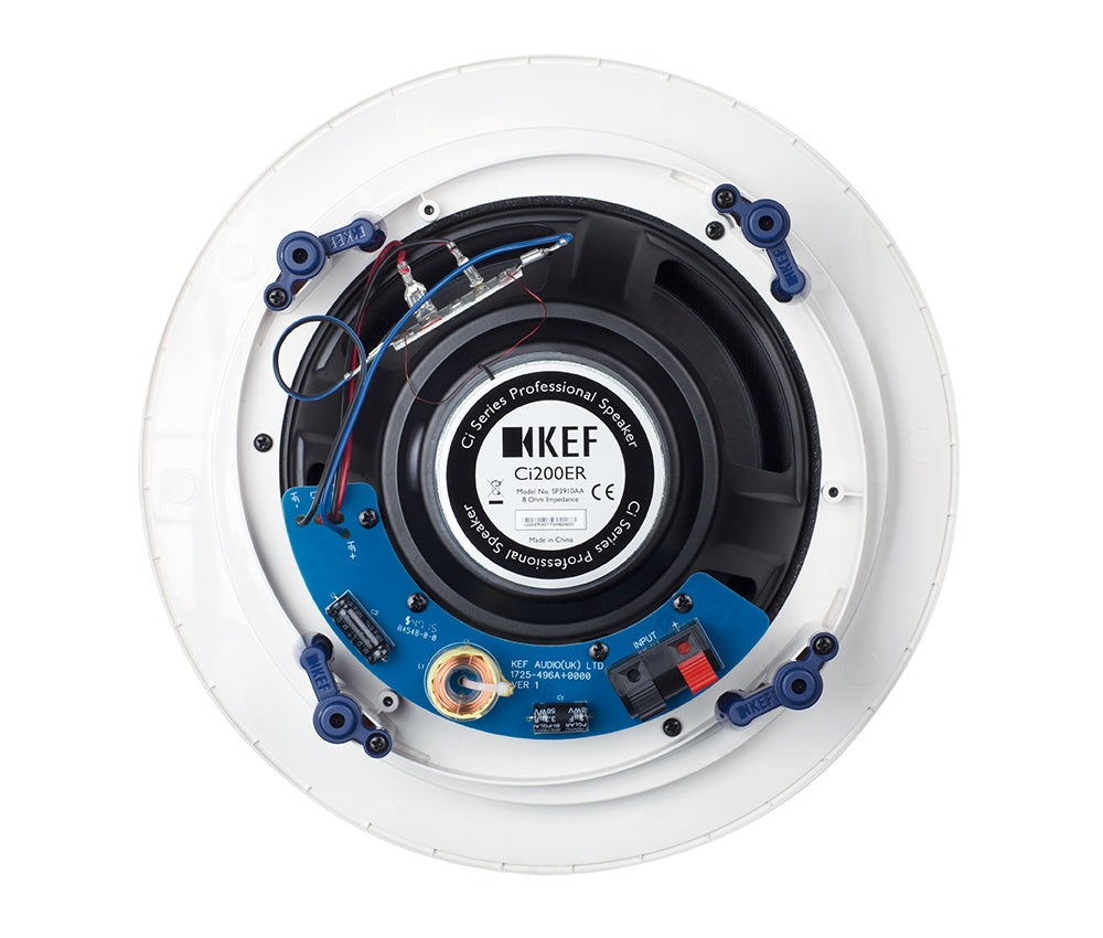 KEF CI200ER 8 Inch Round In-Ceiling Uni-Q Driver Single Speaker
KEF speaker component on a white background