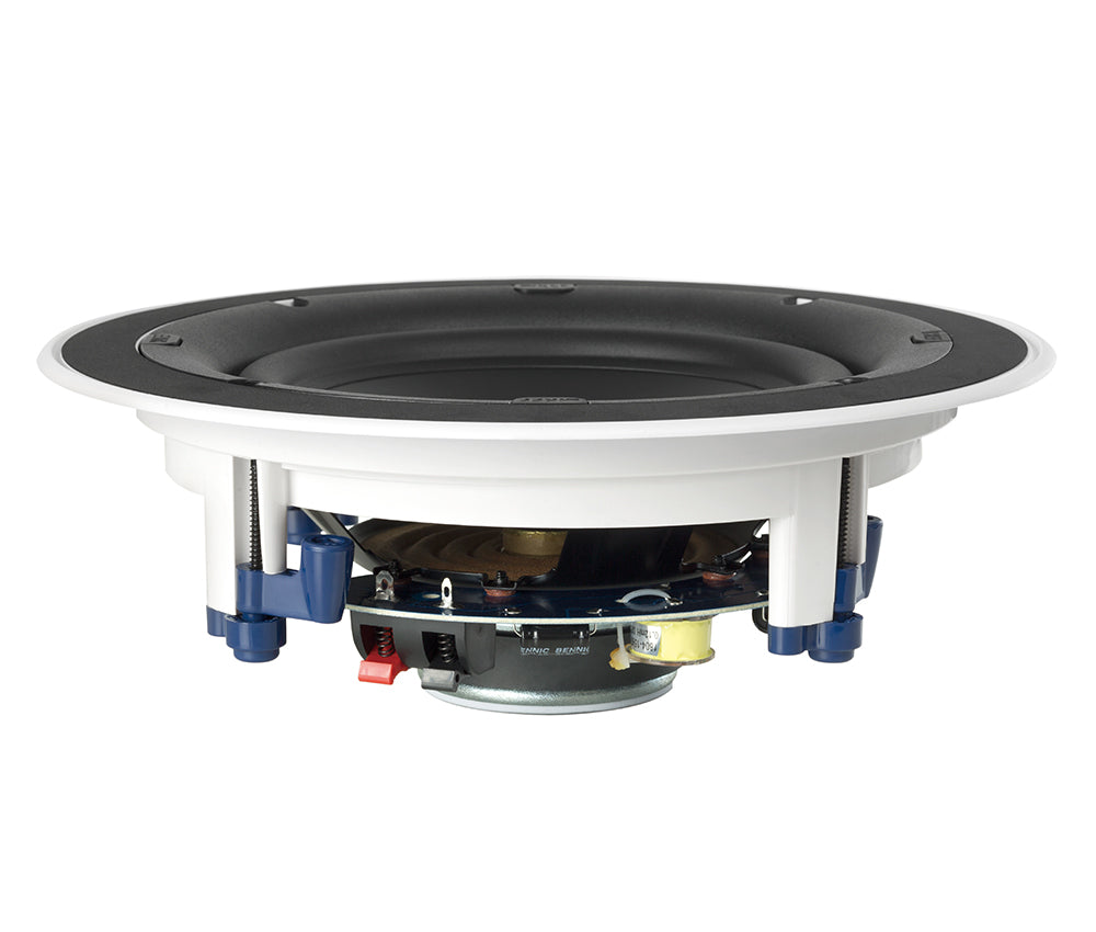 KEF CI200ER 8 Inch Round In-Ceiling Uni-Q Driver Single Speaker
Speaker driver unit on a white background