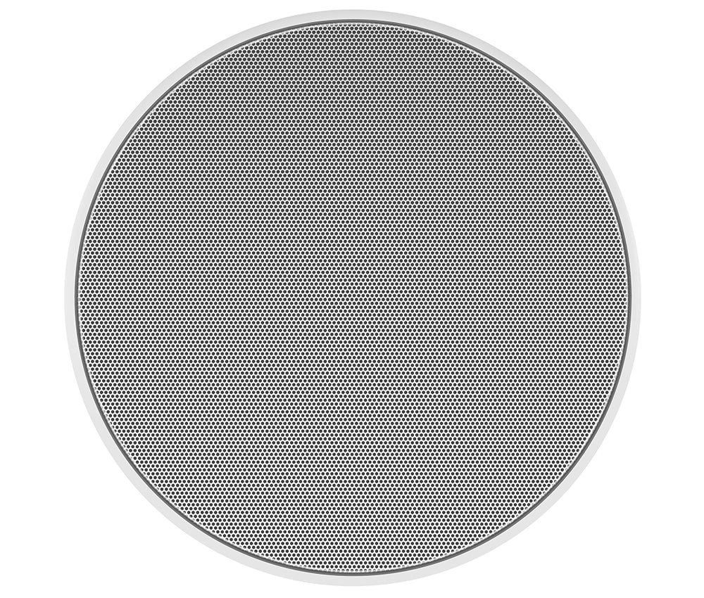 KEF CI200QR 8 Inch Round In-Ceiling Single Speaker Uni-Q Driver
Round metallic KEF speaker with honeycomb pattern on a white background