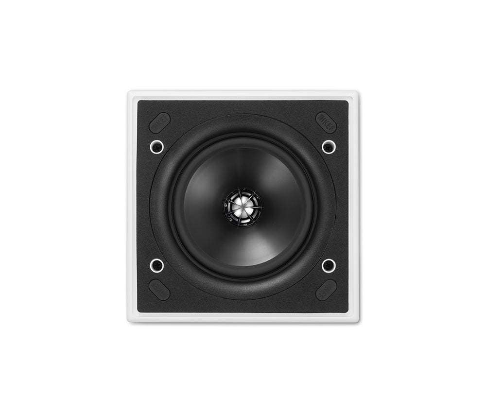 KEF CI200QS 8 Inch Square Slim Bezel In-Ceiling Single Speaker
Black speaker on a white background