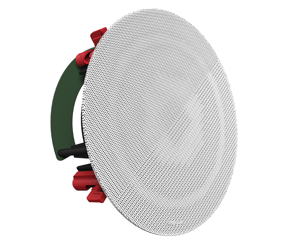 Klipsch DS-160CDT 6.5 Inch In-Ceiling Speaker Pivoting Tweeter
Round white mesh filter with colorful straps on a white background