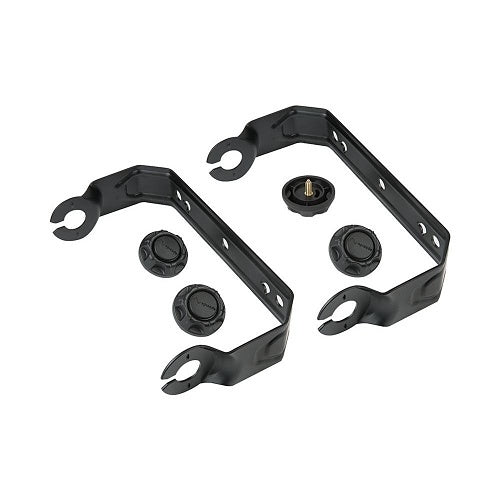 Episode ES-500-AW-6 Outdoor Surface Mount Speaker Pair 6.5 Inch
Black metal brackets and bolts on a white background