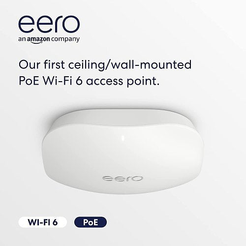 Eero Dual-Band Wi-Fi 6 PoE Access Point with Gigabit Ethernet In Ceiling Wall Mounted