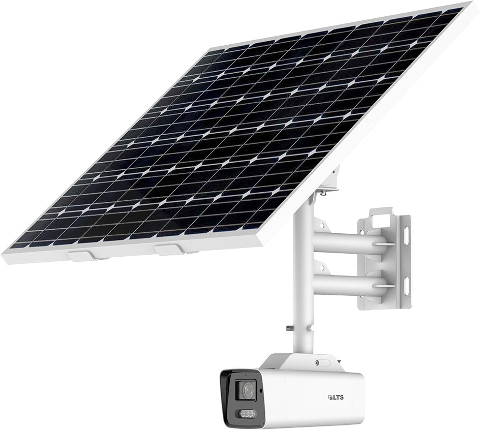 LTS LTCMIP9C82W-28SD-4G Solar Bullet Camera 8MP 80W Panel 4G Wireless