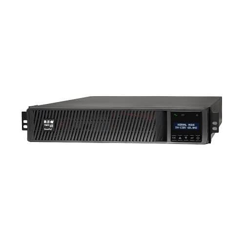 Eaton Tripp Lite SMART3000RMXL2U 2U Sine Wave UPS 3000VA
Power supply unit with digital display on a white background