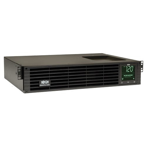 Eaton Tripp Lite SMART1000RM2U 2U Rackmount Sine Wave UPS
Black power supply unit with digital display on a white background