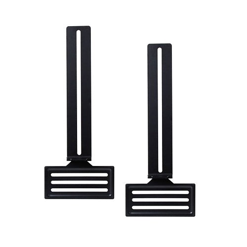 Two black metal Strong SM-SBAR2-BKT-UNIV Universal TV Soundbar Mount Bracket
