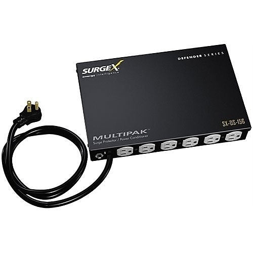 SurgeX SX-DS-156 MultiPak 6 Outlet AV Surge Power Conditioner