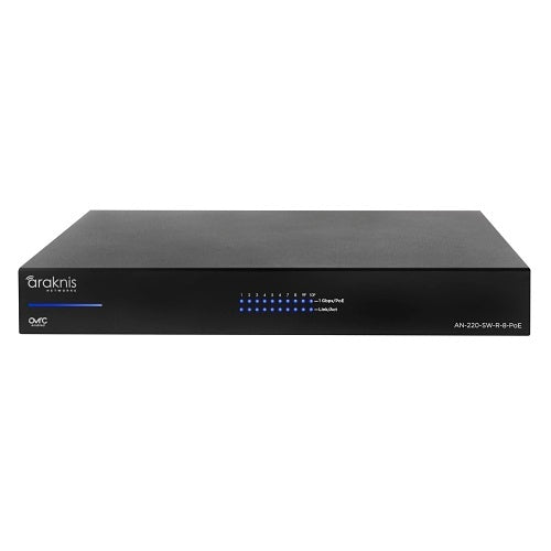 Network switch with Araknis branding on a white background