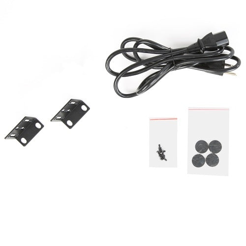 Araknis Networks AN-320-SW-R-24-POE 24-Port Gigabit PoE+ Switch mounting hardware on a white background