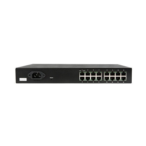 Araknis Networks AN-110-SW-R-16 16-Port Unmanaged+ Gigabit Switch Rear Ports back view