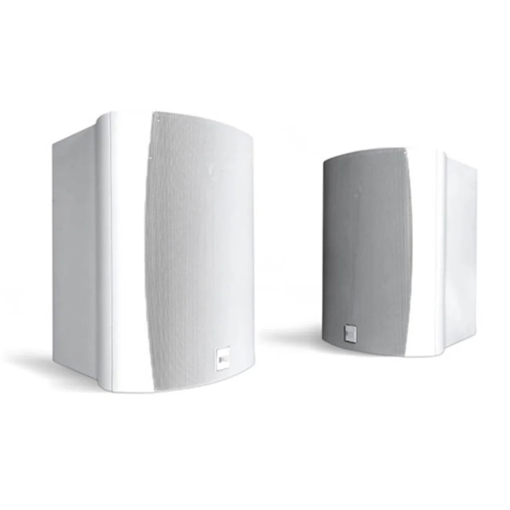 KEF VEN6WH Ventura 6 Outdoor All-Weather Speakers 6.5 Inch Pair
Pair of white outdoor speakers on a white background