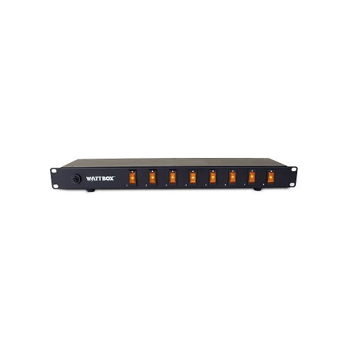 WattBox WB-100-RSW-8 Rack Power Distribution Strip 8 Switches Front 1