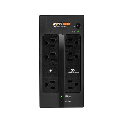 WattBox WB-OVRC-UPS-350-6 350VA UPS Smart Homes Compact 6-Outlet Front Main