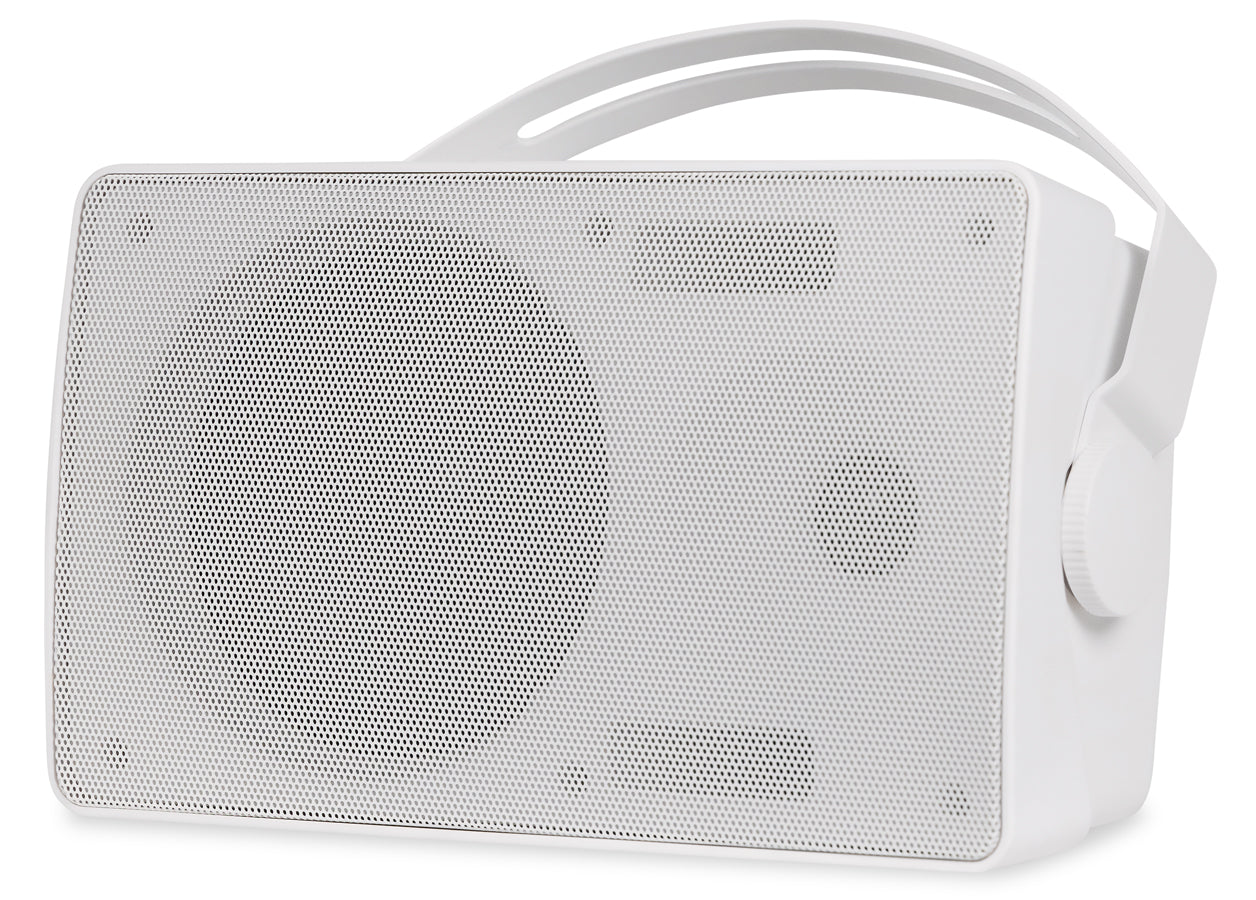 Pure Resonance Audio S6 All-Weather 6.5 Inch Surface Speaker 70V Horizontal front white