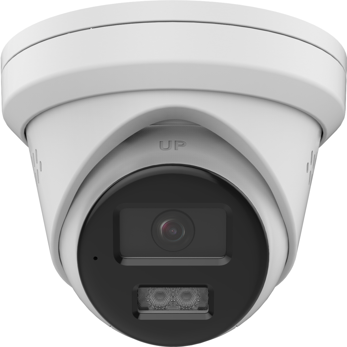 LTS CMHT1722-28LS 2MP Active Deterrence TVI Turret Camera
A white turret security camera with a black lens housing and dual infrared sensors, shown against a plain white background.