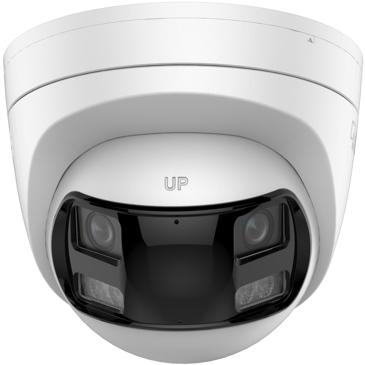 LTS LTCMHT3C5PW-28L 5MP Dual-Lens Color Panoramic Turret Camera
White security camera with dual lens on a white background