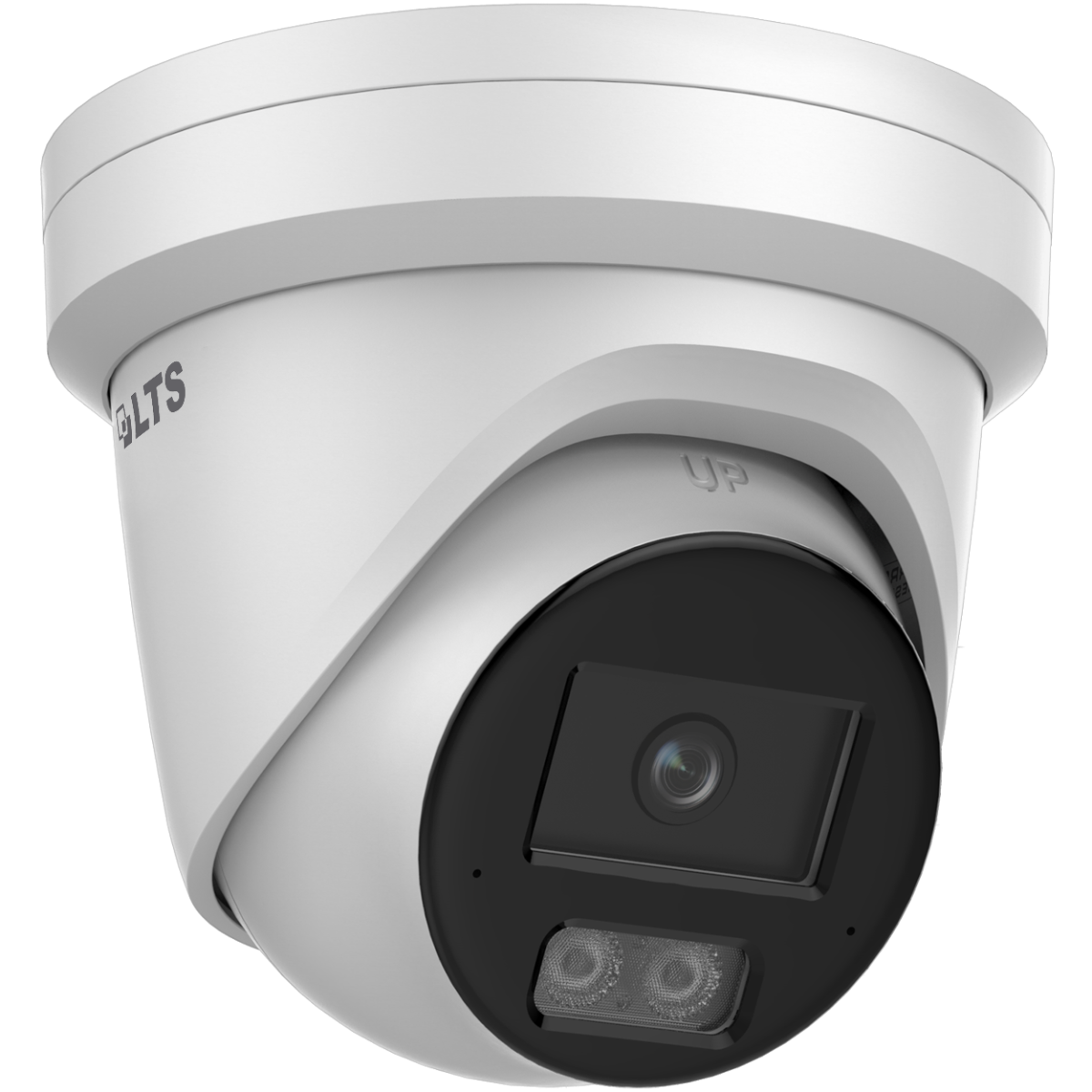 LTS LTCMIP3CD82WI-AISP 8MP AI Color 24/7 Turret Camera
White security camera with Hikvision branding on a white background