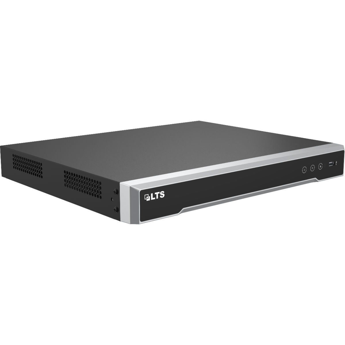 LTS LTN8608DV-P8 8-Channel DeepVision PoE NVR with Semantic Search
A black and silver LTS security NVR box with ventilation grilles on the side and a front display panel, shown on a plain white background.