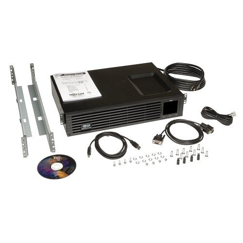 Eaton Tripp Lite SMART1500RM2U 2U Rackmount Sine Wave UPS 1500VA
Electrical panel kit with components on a white background