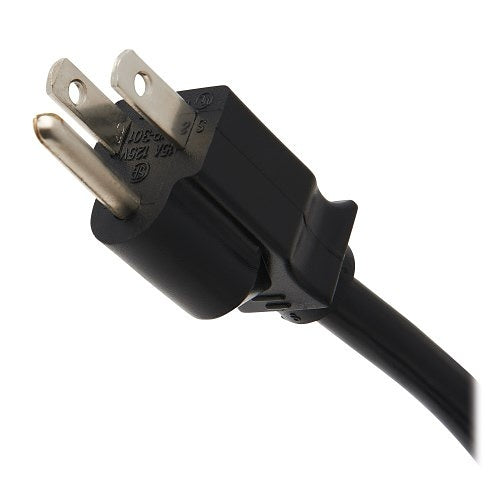 Eaton Tripp Lite SMART500RT1U 1U Rackmount UPS AVR 500VA 300W
Black electrical plug on a white background