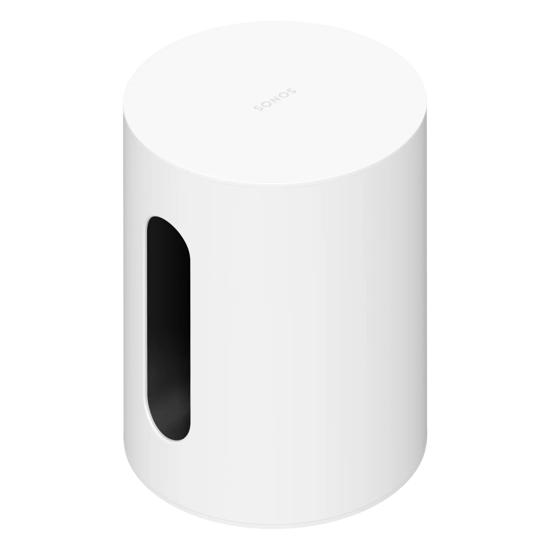 White Mini Sub device with a black slot on a white background