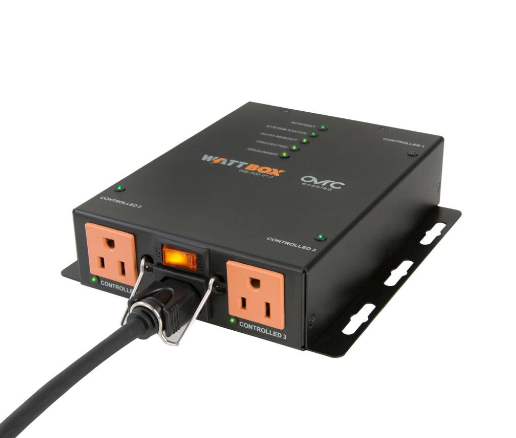 WattBox WB-300-IP-3 Compact Smart 3-Outlet IP Power Conditioner Front