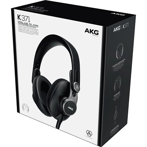 AKG K371-BT Bluetooth Closed-Back Studio Headphones Built-in Mic in a box