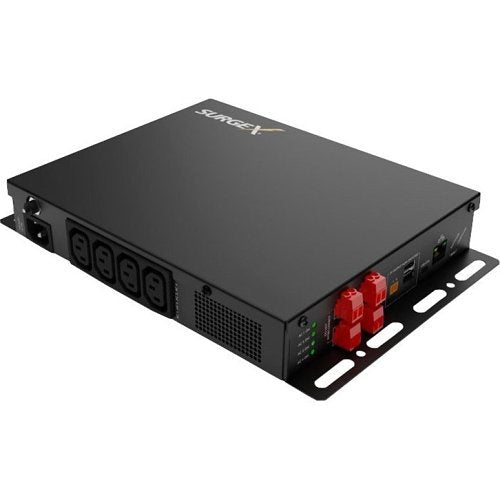 SurgeX SX-DC-8-1224-120 Compact IP Smart Surge Protector 120V
Black electronic device with red connectors on a white background