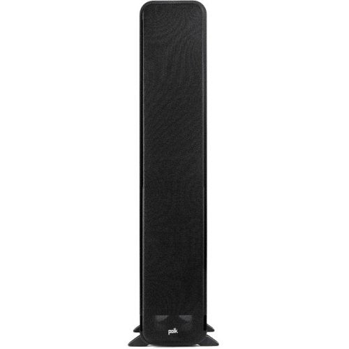 Polk Signature Elite ES60 Dolby Atmos Hi-Res Floor Speaker front view with cover 