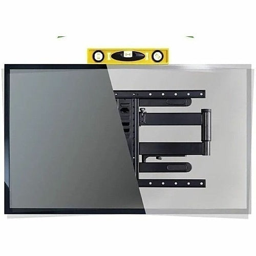 Sanus VODLF125-B2 Outdoor Full Motion TV Wall Mount 40–85 Inch
TV mount with a level on a white background