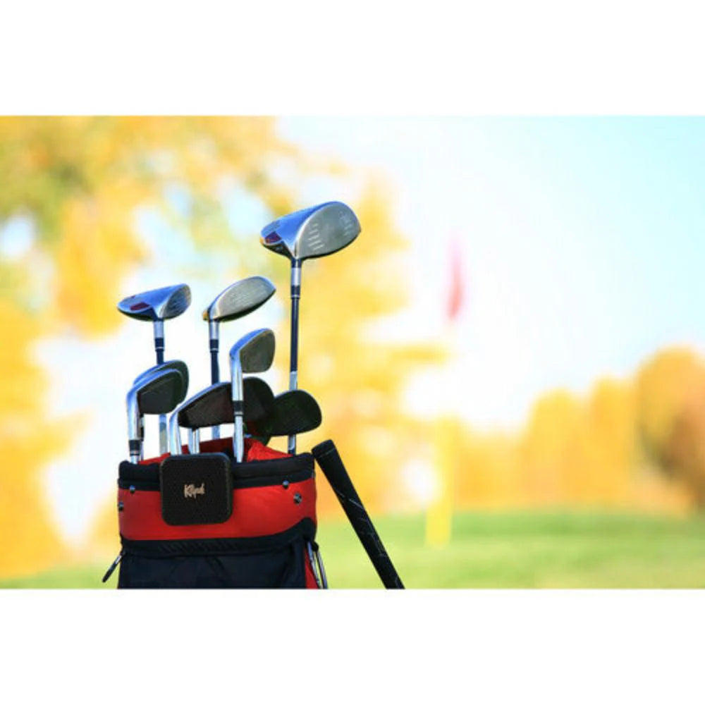 Klipsch Austin 18W Portable Bluetooth Speaker Waterproof Microphone on a golf court