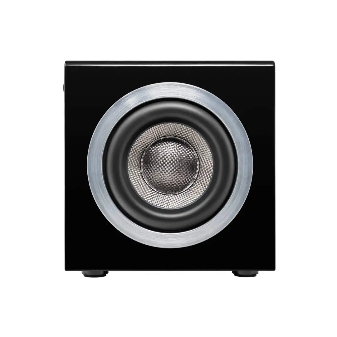 Elura SUBR66-MINI 400W Dual 6 Inch Powered Small Subwoofer
Black subwoofer with silver grille on a white background